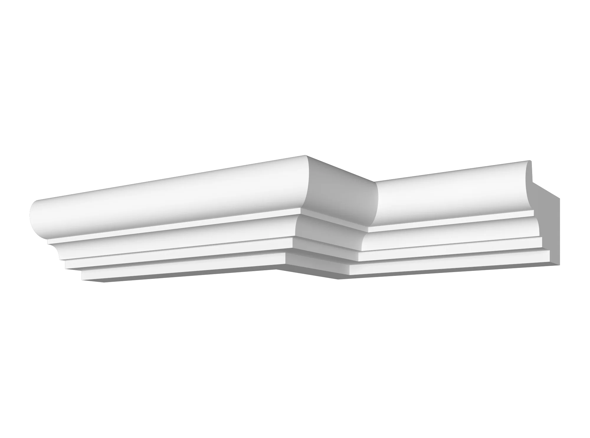 Профильные карнизы 37x48 мм, гладкий