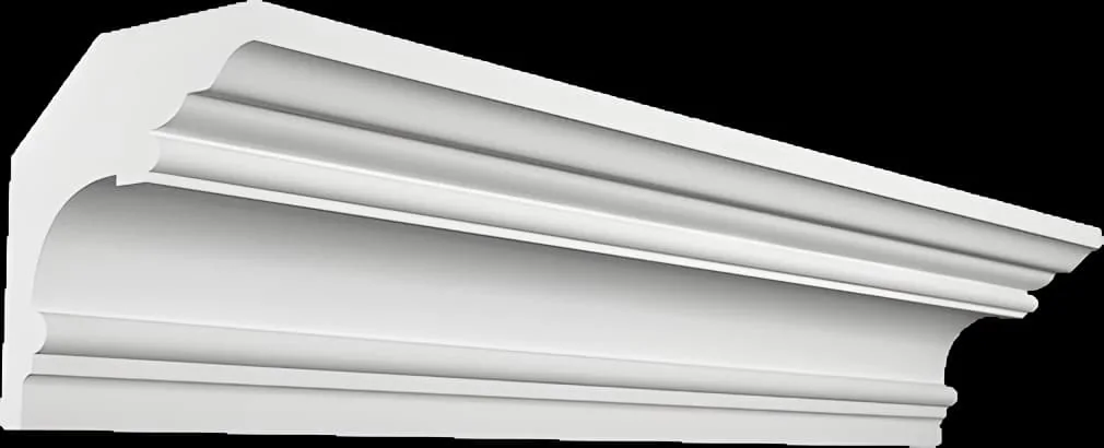 KT043. Карниз из гипса (потолочный плинтус) (h70x65мм)