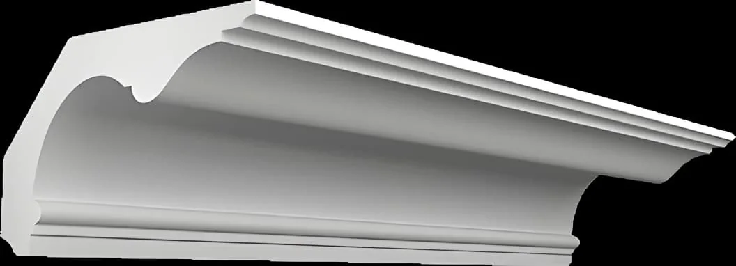 КT128. Карниз. Лепнина из гипса (h96x157мм)