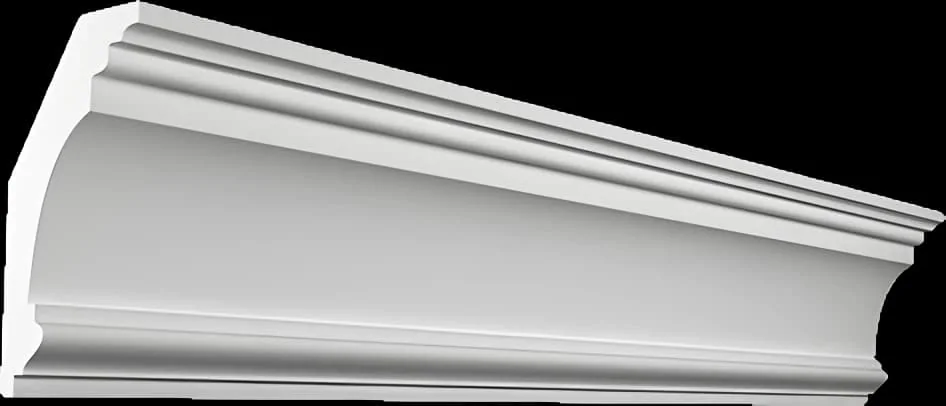 КT136. Карниз из гипса (потолочный плинтус) (h83x43мм)