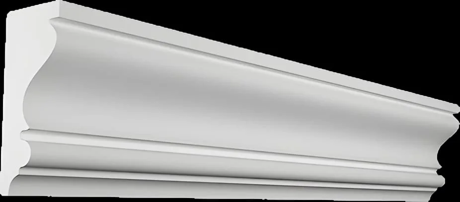 КT186. Карниз из гипса (потолочный плинтус) (h80x35мм)
